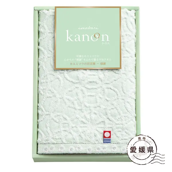 今治タオル ｋａｎｏｎ かのん ハンドタオル１枚 グリーン