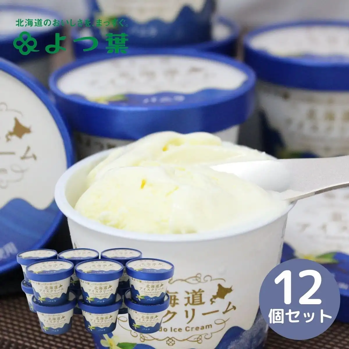 よつ葉乳業 よつ葉北海道アイスクリームバニラ12個セット (6月1日より順次出荷予定) (承り期間：7月29日まで)※メーカー直送品