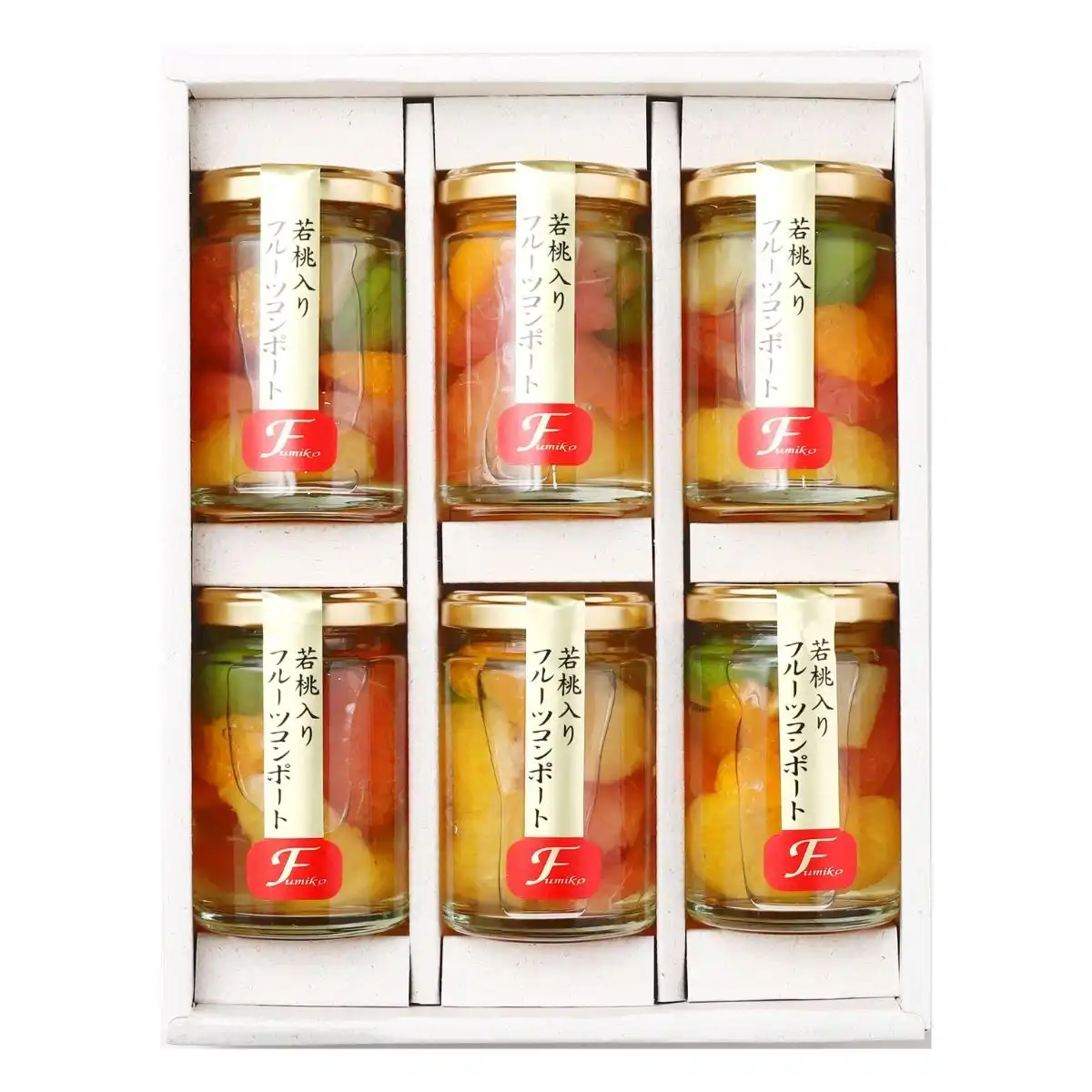 【母の日専用】ふみこ農園 若桃入りフルーツコンポート6本 (承り期間:4月28日まで)
