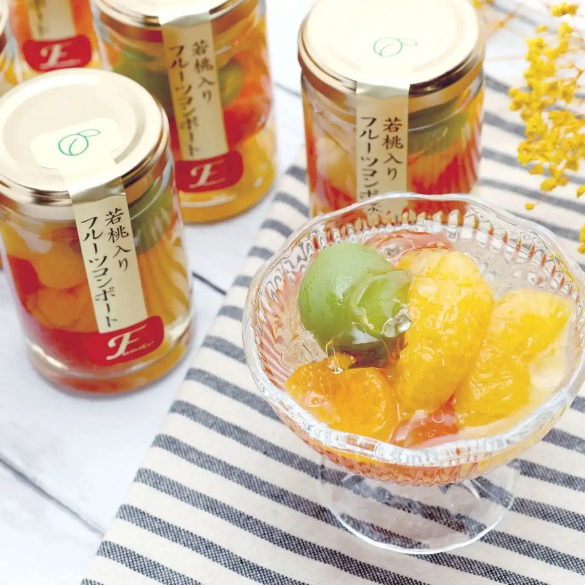 【母の日専用】ふみこ農園 若桃入りフルーツコンポート6本 (承り期間:4月28日まで)