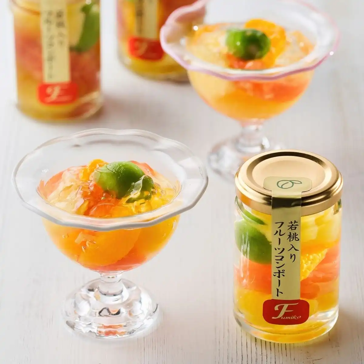 【母の日専用】ふみこ農園 若桃入りフルーツコンポート6本 (承り期間:4月28日まで)